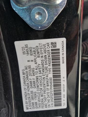2HGFE2F51PH548090 - 2023 HONDA CIVIC SPORT 黑色 照片 12