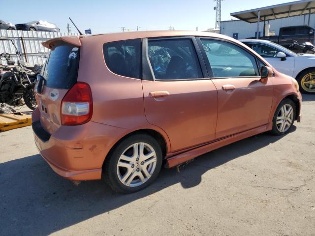 JHMGD38608S074191 - 2008 HONDA FIT SPORT ORANGE photo 3