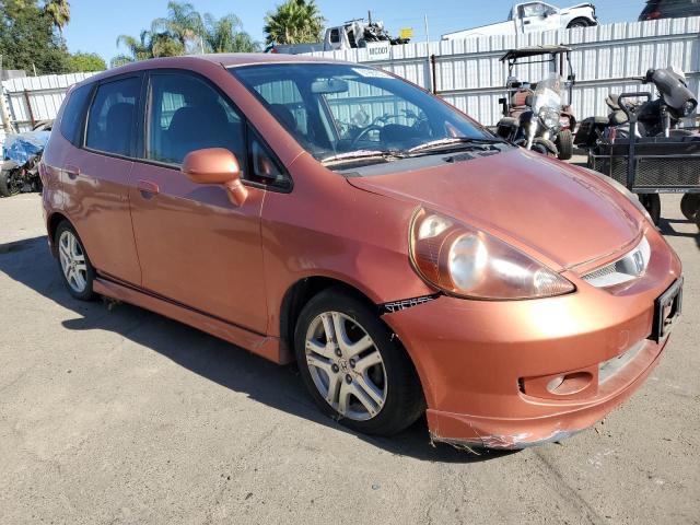 JHMGD38608S074191 - 2008 HONDA FIT SPORT ORANGE photo 4