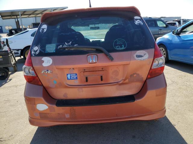 JHMGD38608S074191 - 2008 HONDA FIT SPORT ORANGE photo 6