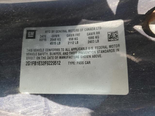 2G1FB1E32F9229512 - 2015 CHEVROLET CAMARO LS BLUE photo 12