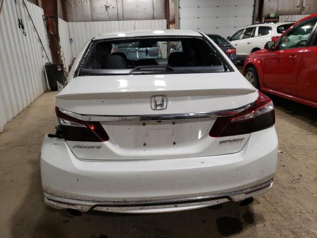 1HGCR2F69GA164086 - 2016 HONDA ACCORD SPORT WHITE photo 6