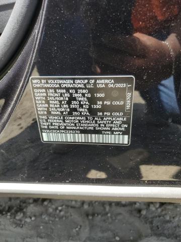 1V2LC2CA7PC225270 - 2023 VOLKSWAGEN ATLAS CROS SE أسود صورة 14