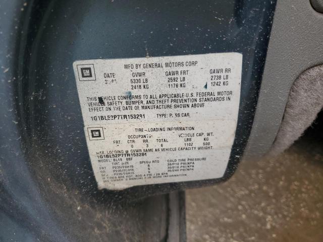 1G1BL52P7TR153281 - 1996 CHEVROLET CAPRICE / CLASSIC SS TEAL photo 12