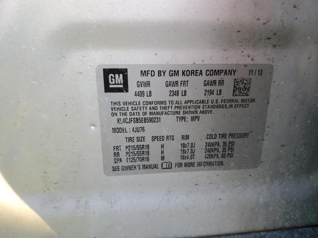 KL4CJFSB5EB590231 - 2014 BUICK ENCORE CONVENIENCE 银色 照片 13