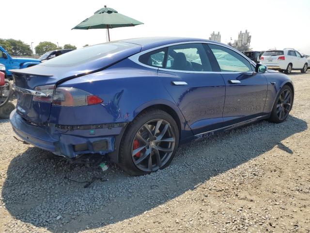 5YJSA1E41LF402557 - 2020 TESLA MODEL S Синій фото 3