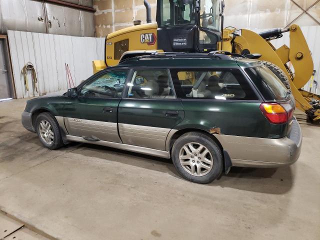 4S3BH6659Y6606087 - 2000 SUBARU LEGACY OUTBACK 绿色 照片 2