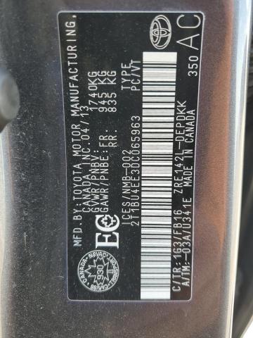 2T1BU4EE3DC065963 - 2013 TOYOTA COROLLA BASE Графитовый фото 13