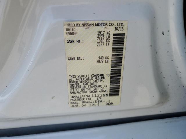 1N4AL3AP7GC112298 - 2016 NISSAN ALTIMA 2.5 WHITE photo 13