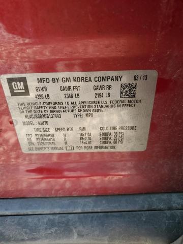 KL4CJBSB3DB137443 - 2013 BUICK ENCORE CONVENIENCE 栗色 照片 14