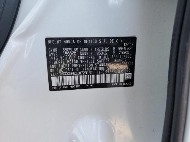 3HGGK5H62JM729132 - 2018 HONDA FIT SPORT WHITE photo 12