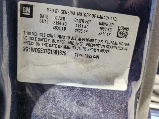 2G1WD5E37C1301879 - 2012 CHEVROLET IMPALA POLICE ლურჯი ფოტო 12