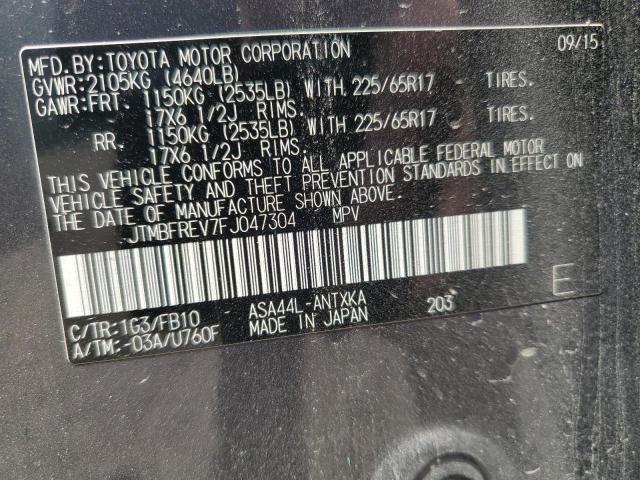 JTMBFREV7FJ047304 - 2015 TOYOTA RAV4 LE GRAY photo 13