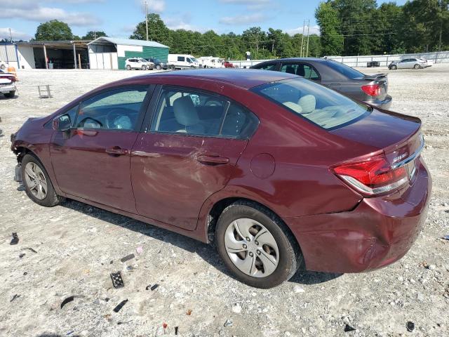 2HGFB2F54DH535788 - 2013 HONDA CIVIC LX RED photo 2