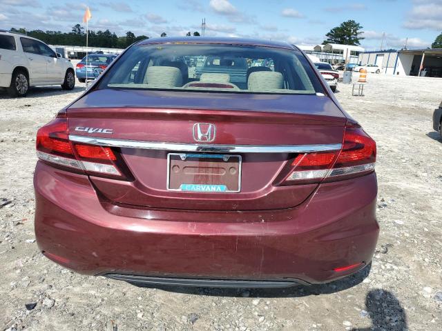 2HGFB2F54DH535788 - 2013 HONDA CIVIC LX RED photo 6