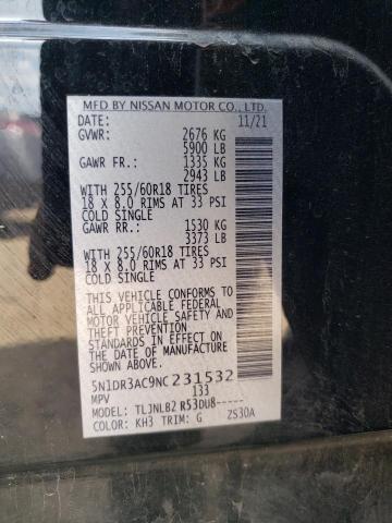 5N1DR3AC9NC231532 - 2022 NISSAN PATHFINDER S Qara foto 12