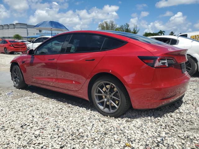 5YJ3E1EA3MF992101 - 2021 TESLA MODEL 3 RED photo 2