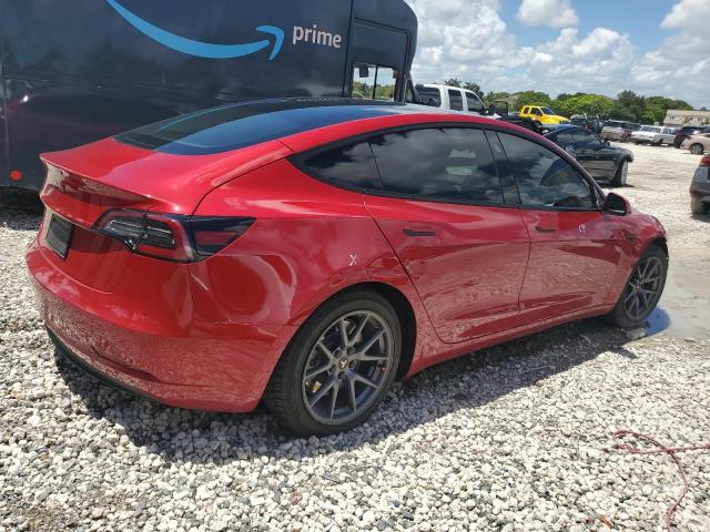5YJ3E1EA3MF992101 - 2021 TESLA MODEL 3 RED photo 3