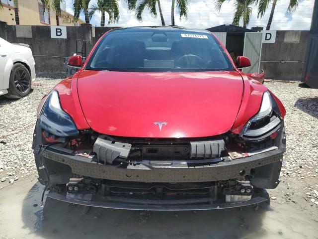 5YJ3E1EA3MF992101 - 2021 TESLA MODEL 3 RED photo 5