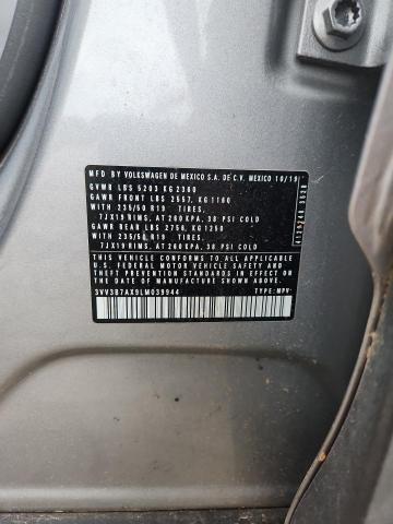 3VV3B7AX9LM039944 - 2020 VOLKSWAGEN TIGUAN SE ვერცხლისფერი ფოტო 13