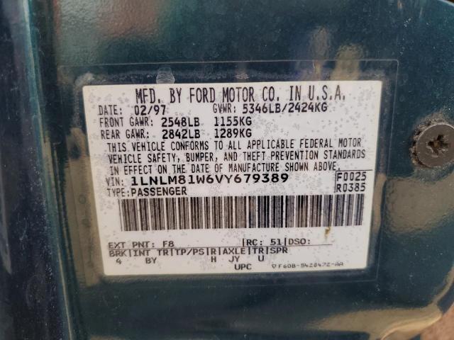 1LNLM81W6VY679389 - 1997 LINCOLN TOWN CAR EXECUTIVE Grün Foto 12