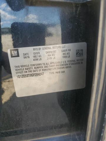 1G1ZE5ST8GF284247 - 2016 CHEVROLET MALIBU LT BLACK photo 12