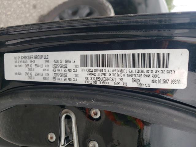 3C6UR5DJXEG145371 - 2014 RAM 2500 SLT BLACK photo 12