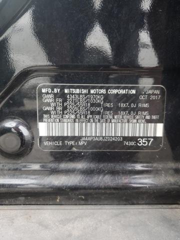 JA4AP3AU8JZ024203 - 2018 MITSUBISHI OUTLANDER ES BLACK photo 12