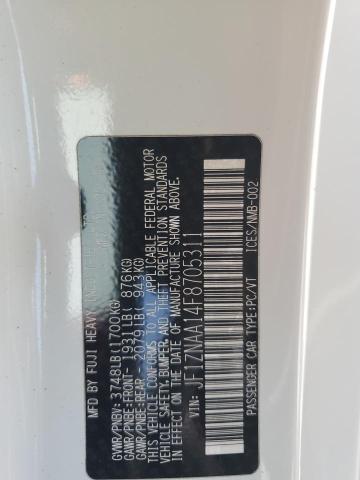 JF1ZNAA14F8705311 - 2015 TOYOTA SCION FR-S WHITE photo 13