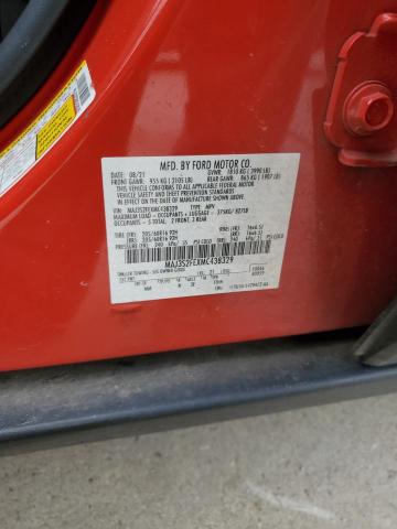 MAJ3S2FEXMC438329 - 2021 FORD ECOSPORT S RED photo 12