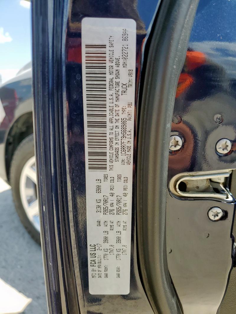 1C6RR7FT9HS689065 - 2017 RAM 1500 ST BLUE photo 12