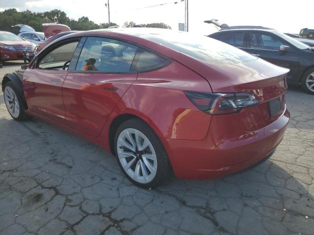 5YJ3E1EB6NF191060 - 2022 TESLA MODEL 3 AW RED photo 2