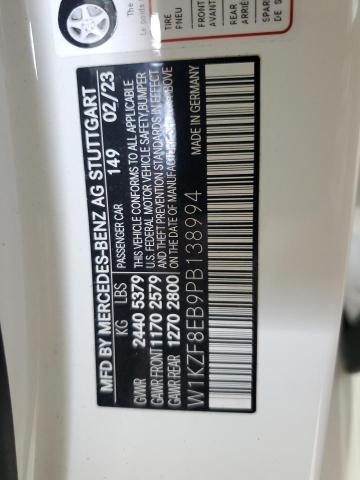 W1KZF8EB9PB138994 - 2023 MERCEDES-BENZ E 350 4MATIC WHITE photo 12