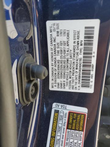 2HKRM4H54GH642785 - 2016 HONDA CR-V EX BLUE photo 13