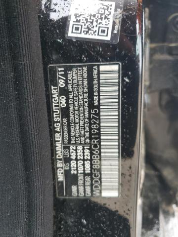 WDDGF8BB6CR198275 - 2012 MERCEDES-BENZ C 300 4MATIC BLACK photo 12