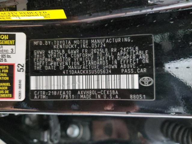 4T1DAACKXSU505634 - 2025 TOYOTA CAMRY XSE BLACK photo 13