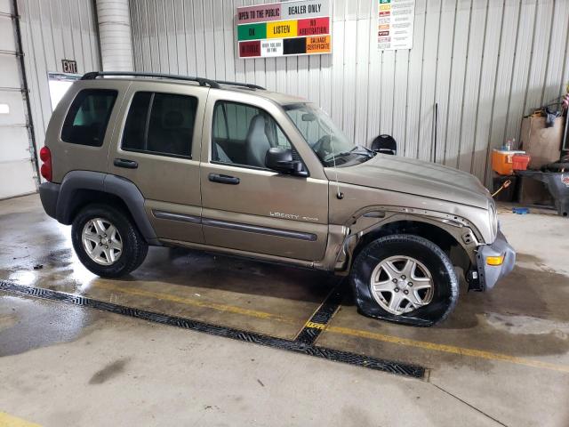1J4GL48K13W593947 - 2003 JEEP LIBERTY SPORT TAN photo 4