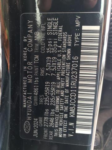 KM8JCCD11RU237016 - 2024 HYUNDAI TUCSON SEL CONVENIENCE BLACK photo 13