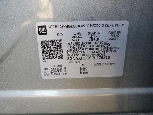 3GNAXHEG0PL176216 - 2023 CHEVROLET EQUINOX LS ვერცხლისფერი ფოტო 14