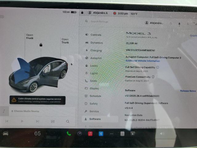 5YJ3E1EA4MF908741 - 2021 TESLA MODEL 3 灰色 照片 9