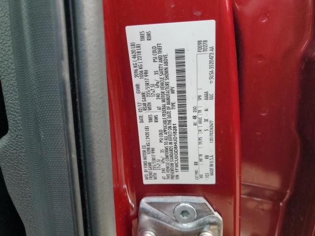 1FMCU0GD8HUD18281 - 2017 FORD ESCAPE SE RED photo 14