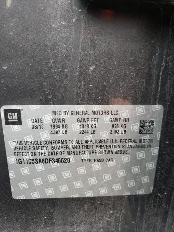 1G11C5SA6DF346628 - 2013 CHEVROLET MALIBU 1LT Сұр фото 12