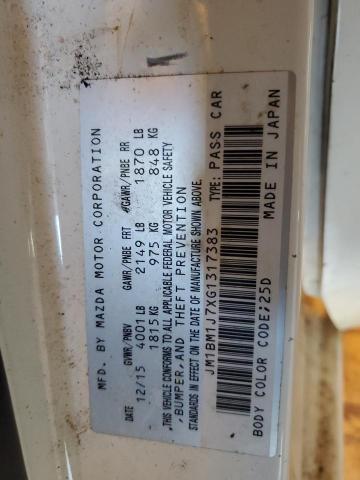 JM1BM1J7XG1317383 - 2016 MAZDA 3 SPORT WHITE photo 12