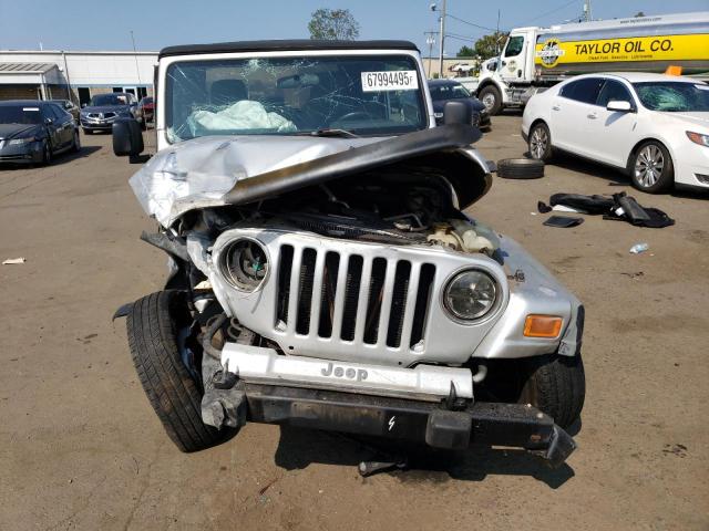 1J4FA39S85P347016 - 2005 JEEP WRANGLER X SILVER photo 5