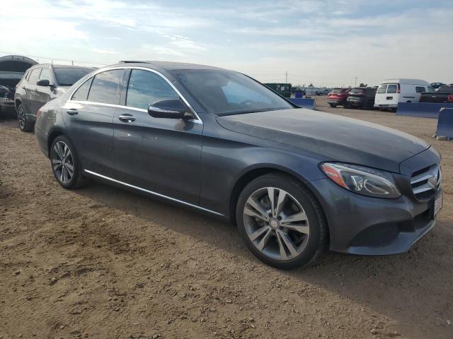 55SWF4KB7FU007177 - 2015 MERCEDES-BENZ C 300 4MATIC GRAY photo 4