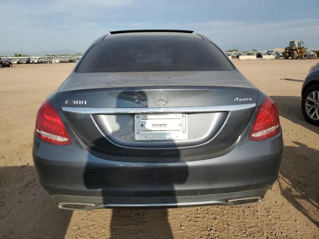 55SWF4KB7FU007177 - 2015 MERCEDES-BENZ C 300 4MATIC GRAY photo 6