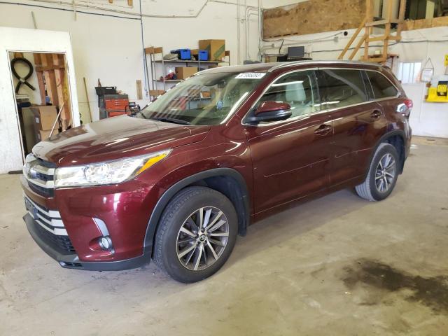 5TDJZRFH7JS889034 - 2018 TOYOTA HIGHLANDER SE BURGUNDY photo 1