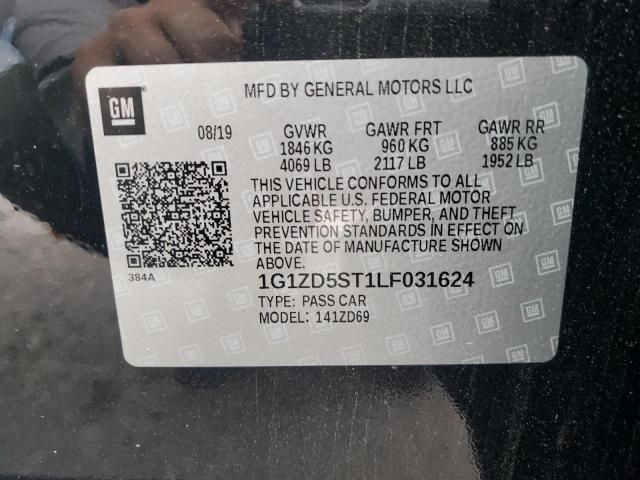 1G1ZD5ST1LF031624 - 2020 CHEVROLET MALIBU LT BLACK photo 13