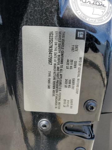 1G2ZG57N384179967 - 2008 PONTIAC G6 BASE BLACK photo 12