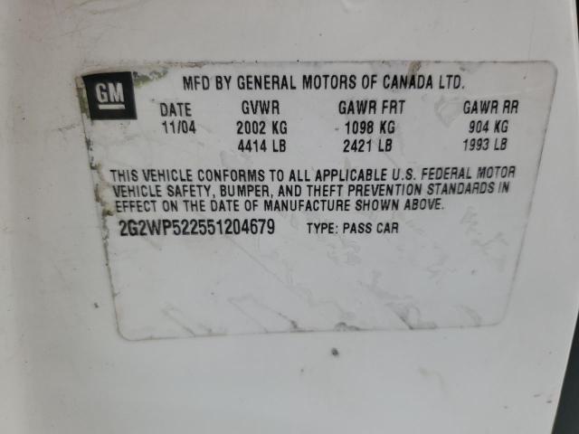 2G2WP522551204679 - 2005 PONTIAC GRAND PRIX Ağ foto 13